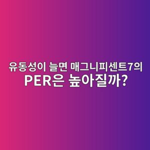 유동성과 매그니피센트7 PER 관계 이미지