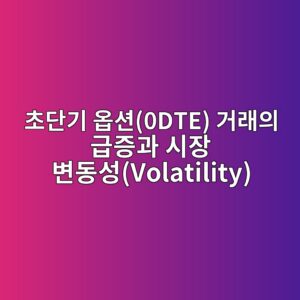 초단기 옵션(0DTE) 거래 급증과 시장 변동성 개념 이미지