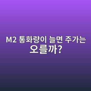M2 통화량이 늘 때 주가가 오르는지 검증한 차트
