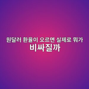원달러 환율이 오르면 실제로 뭐가 비싸질까?